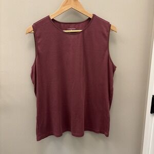 Christopher & Banks Women's Tank Top Sleeveless 100% Cotton Mauve Size XL